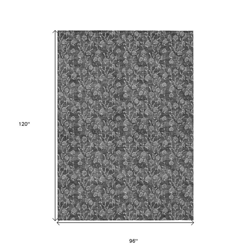 HomeRoots Floral Transitional Rectangle Outdoor Rug