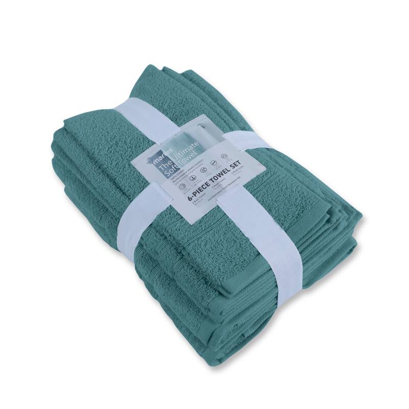 Martex Ultimate Performance Cotton Low-Lint Soft Absorbent Towel Set