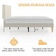 preview thumbnail 20 of 19, VECELO Platform Twin Bed Frame Set with Charging Stations and Under Bed LED Lights Kids Bed Set of 2 Strong Wooden Slats Support