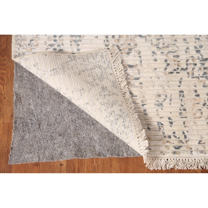 All-Over Abstract Oriental Accent Rug Handmade Wool Carpet - 3'11"x 5'8"
