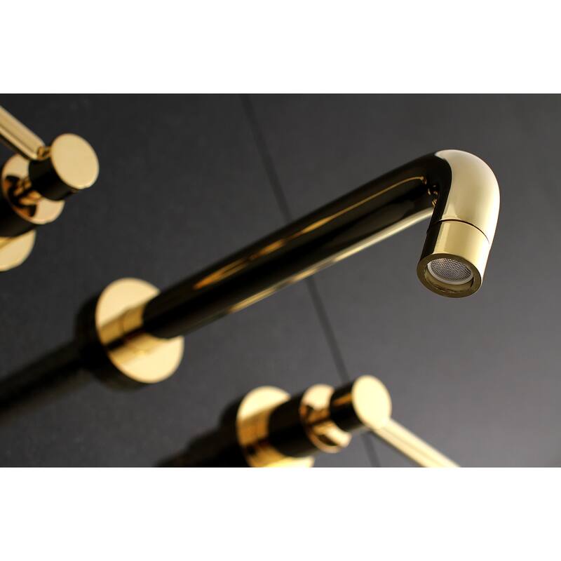 Concord 3-Hole Wall Mount Roman Tub Faucet in Polished Nickel