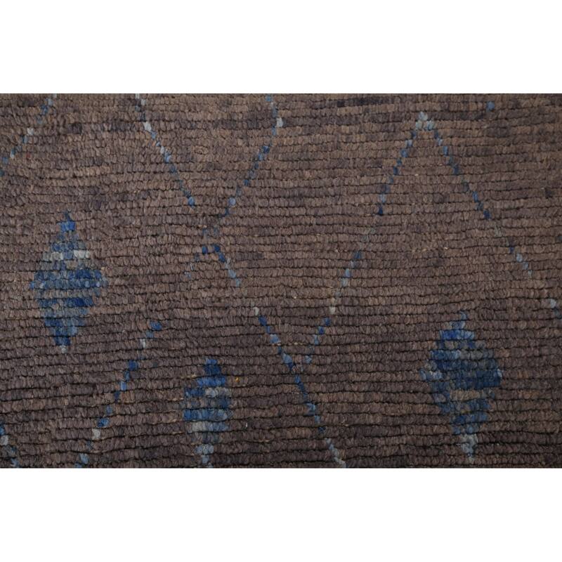 Grey Moroccan Area Rug Handmade Oriental Wool Carpet - 5'10"x 10'0"