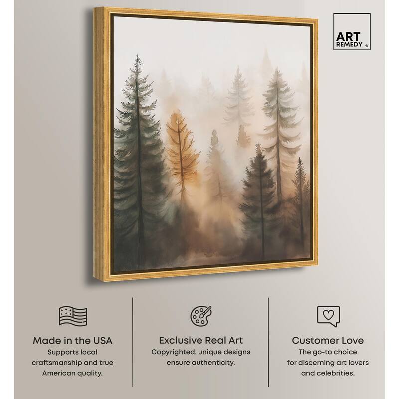 Misty Pines I Canvas by Art Remedy