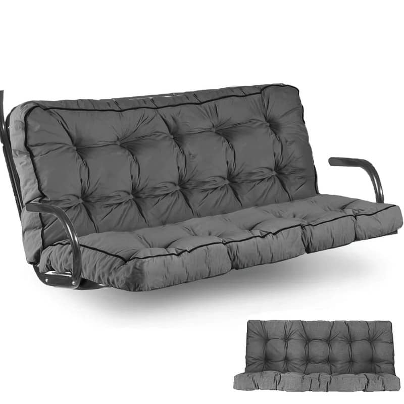 Porch Swing Replacement Cushion, 55in Outdoor Bench Cushions with Backrest , 3 Seat Patio Furniture Garden Loveseat Glider Pad