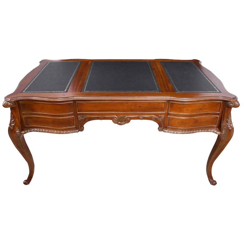 Heritage Furnishings Large Mahogany Writing Desk with Vintage Estate Finish by AFD Home