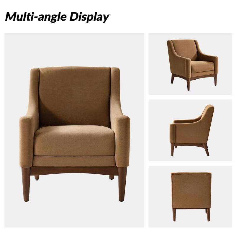 Francis Mid-Century Modern Living Room Armchair with Recessed Arms Arms by HULALA HOME