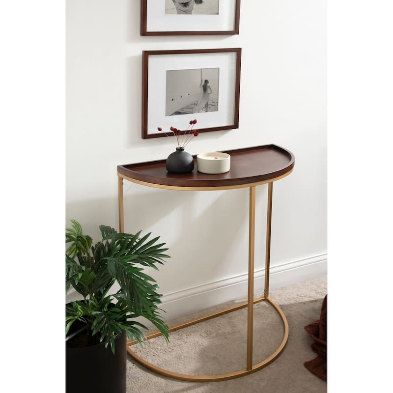 Kate and Laurel Dorrah Half-Circle Console Table