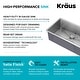 preview thumbnail 16 of 159, KRAUS Standart PRO Undermount Single Bowl Stainless Steel Kitchen Sink
