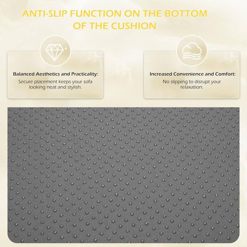 Outdoor Replacement Cushions for Patio Furniture, Waterproof & Non-Slip 4" Sofa Cushions, 6-Seat Conversation Sets, UV-Resistant