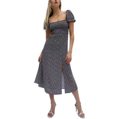 French Connection Womens Elao Verona Crepe Midi Dress,, Black, XX-Small