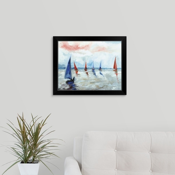 Stuart Roy Economy Framed Print with Standard Black Frame entitled Sailing Boats Regatta