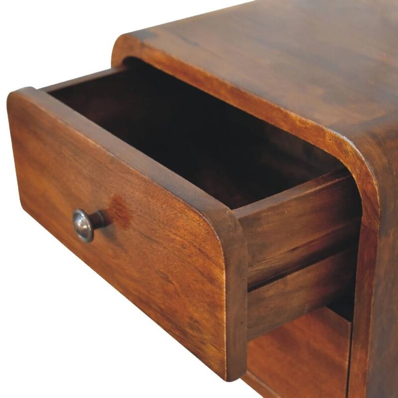 Artisan Furniture Solid Wood Floating Mini Chestnut Nightstand