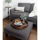 Kate and Laurel Lipton Round Decorative Tray with Metal Handles