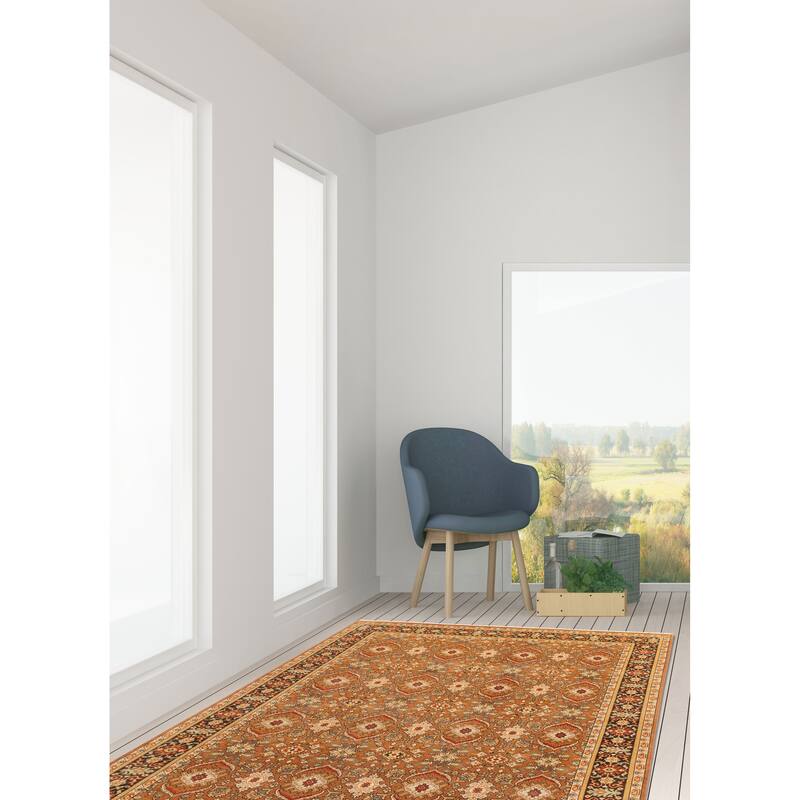 ECARPETGALLERY Hand-knotted Jamshidpour Copper Wool Rug - 8'2 x 10'3