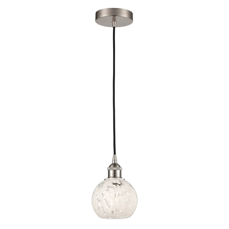 Innovations Lighting 616-1P 8 6 White Mouchette Pendant White