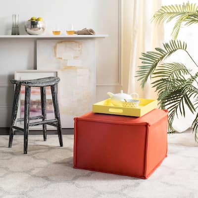SAFAVIEH Perla Burnt Orange Ottoman