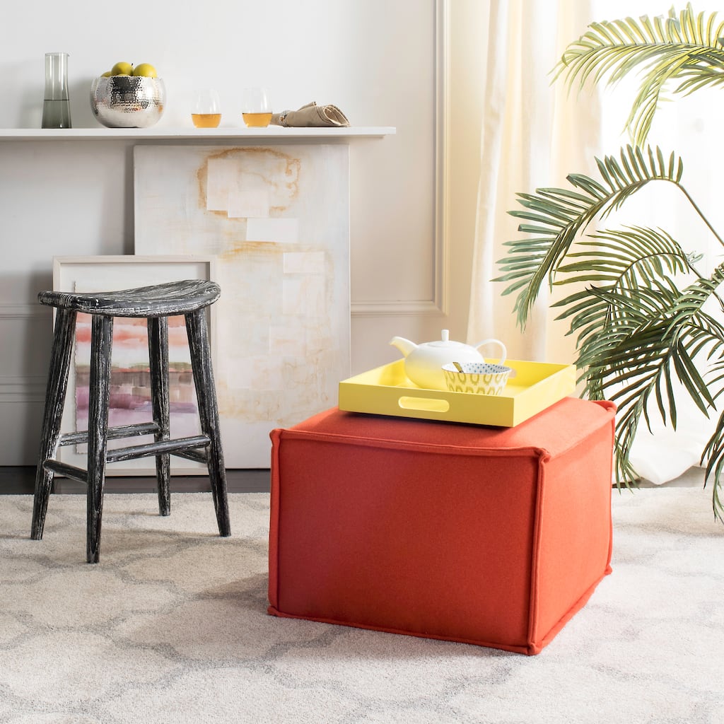 SAFAVIEH Perla Burnt Orange Ottoman