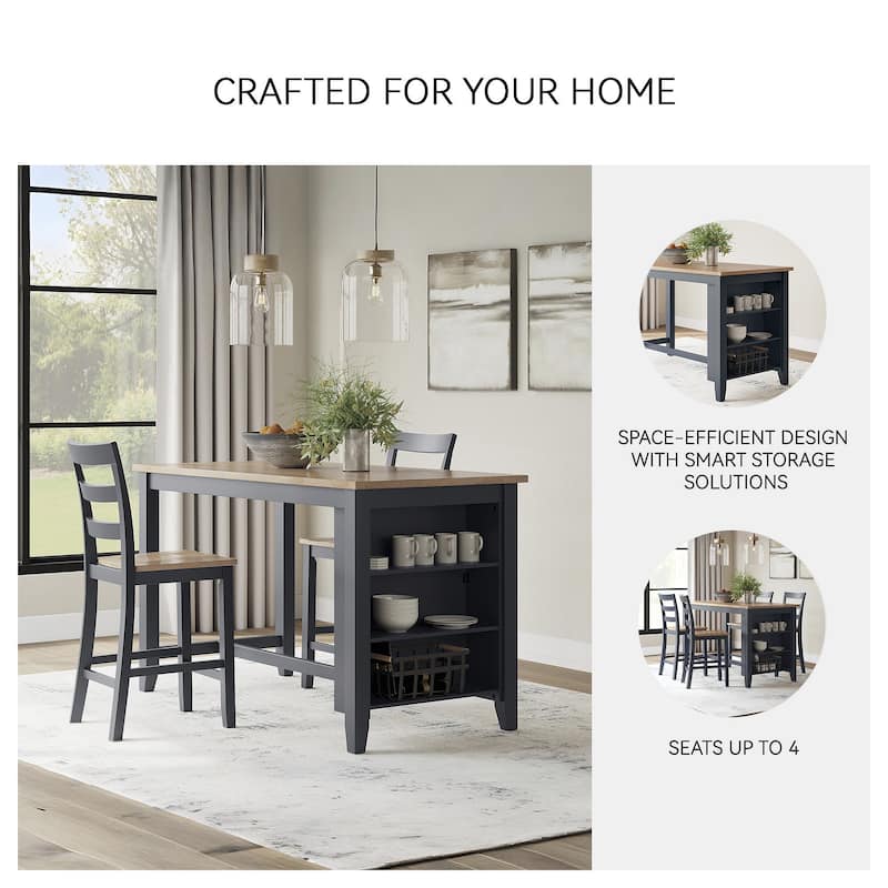 Signature Design by Ashley Gesthaven Counter Height Dining Table - 60" W x 30" D x 36" H
