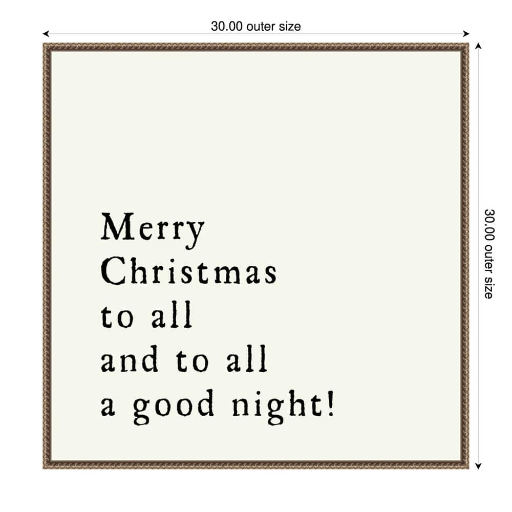 Merry Christmas To All by Amanti Art Portfolio Framed Canvas Wall Art Print