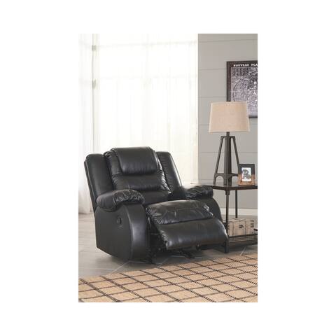 Vacherie Contemporary Rocker Recliner Black