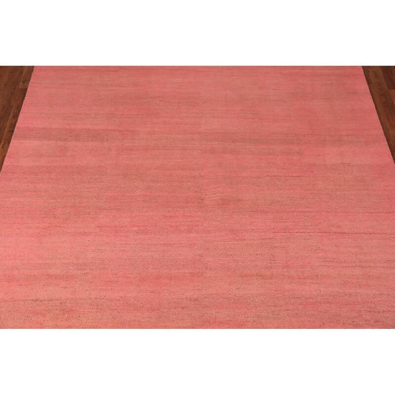 Pink Gabbeh Oriental Area Rug Handmade Wool Carpet - 6'8" x 9'6"