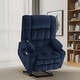preview thumbnail 13 of 45, MCombo Dual Motor Power Lift Recliner Chair with Massage and Heat for Big People, Fabric R7891 (Large-Wide) Navy Blue