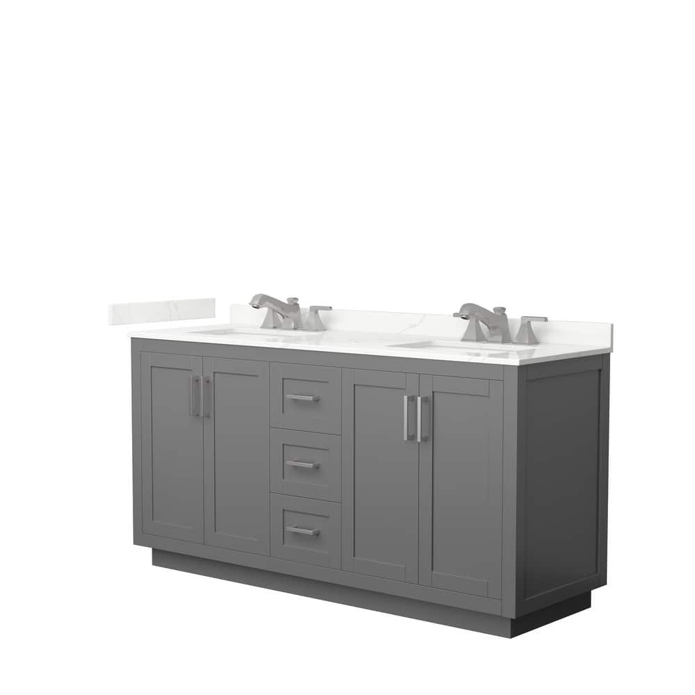 Miranda 66-inch Double Vanity, Quartz Top