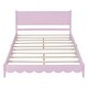 preview thumbnail 14 of 16, Retro Style Queen Size Wooden Platform Bed Frame and Rectangular Headboard