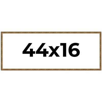 44x16 Frame Gold Solid Wood Picture Frame - Complete Modern Photo