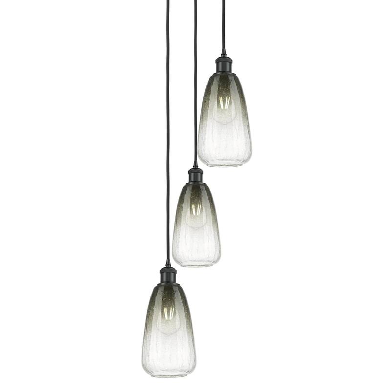Innovations Lighting 113B-3P-40-13 Brookhaven Almond Pendant - Matte Black / Slate