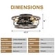 preview thumbnail 18 of 42, Oaks Aura 5-Light Farmhouse Wood Chandelier, Drum Chandelier for Dining Room Height Adjustable