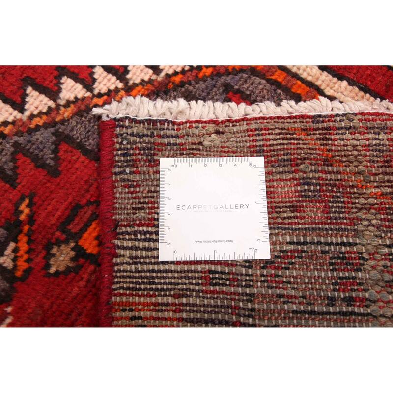 ECARPETGALLERY Hand-knotted Andelz Red Wool Rug - 3'8 x 9'10