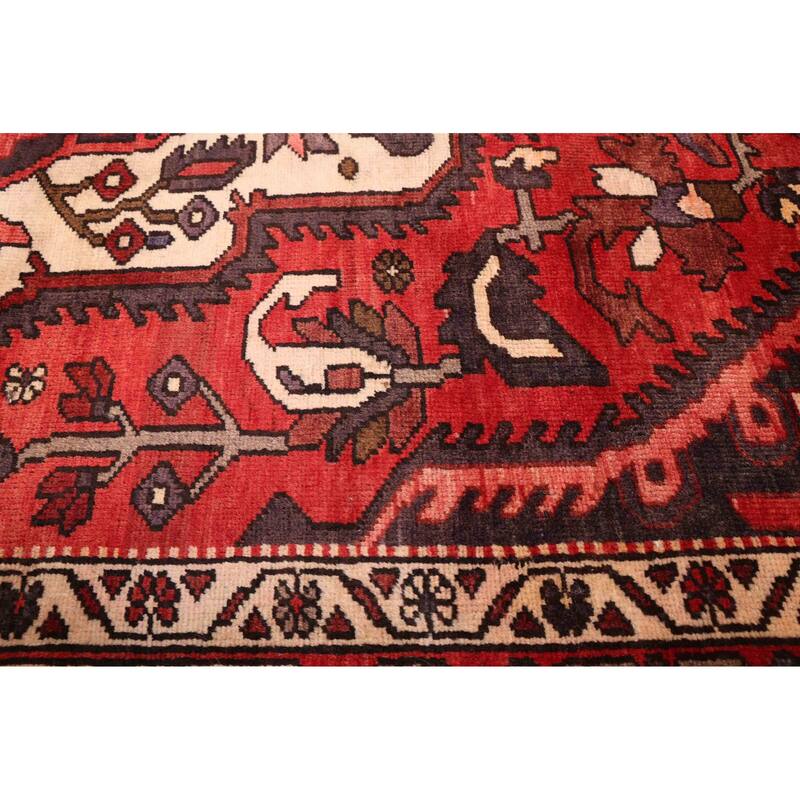 ECARPETGALLERY Hand-knotted Kayseri Vintage Red Wool Rug - 6'9 x 9'11