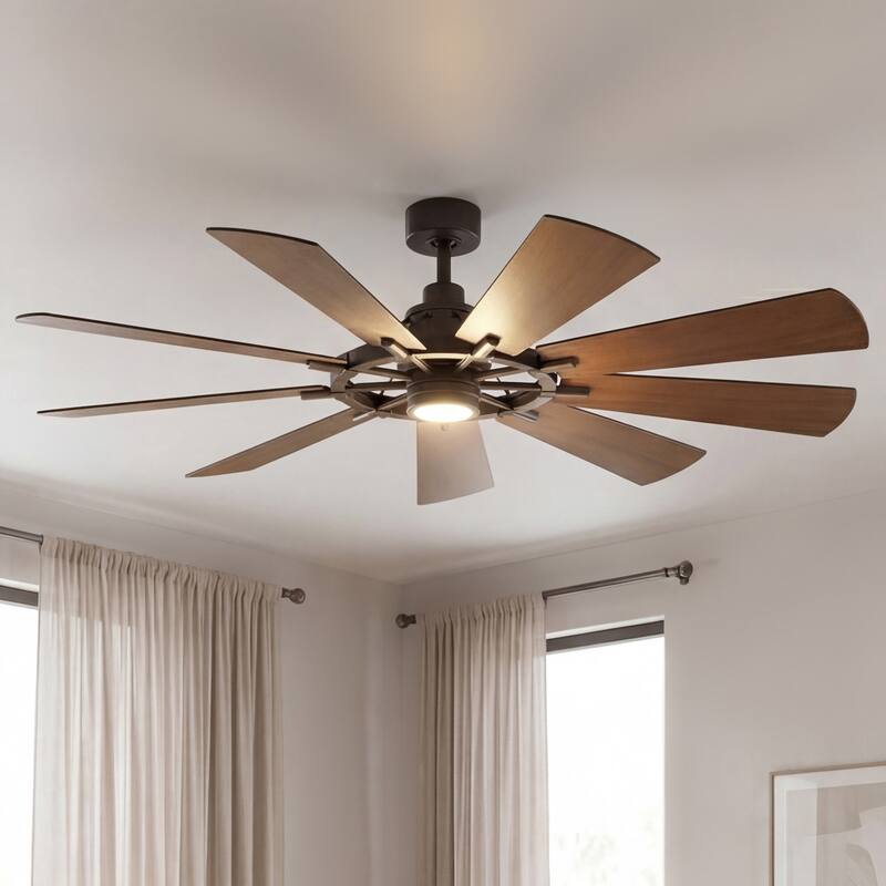 Gentry 65-inch LED Ceiling Fan (3-finish options)