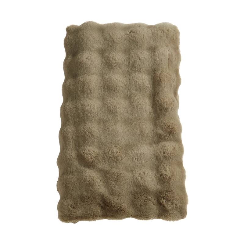Plush Faux Fur Throw Blanket - Soft Lined Decorative Throw for Couch, Sofa, & Bed, 50"x60" - Sage
