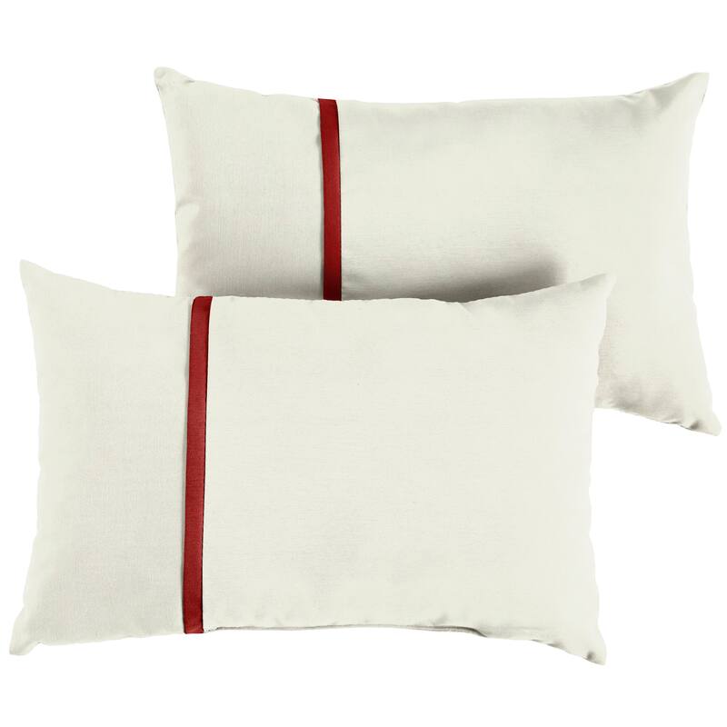 Sorra Home Sunbrella Outdoor Single Petite Flange Pillow Set of 2
