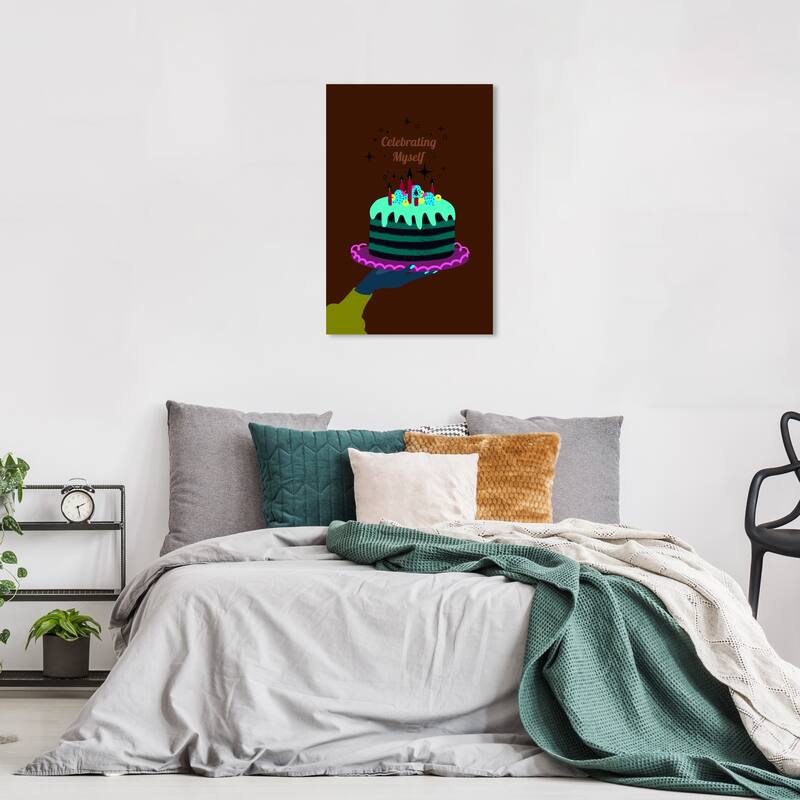 Wynwood Studio Canvas Food and Cuisine My Birthday Blue and Pastel Blue Modern & Contemporary Wall Art Canvas Print - 24 x 16