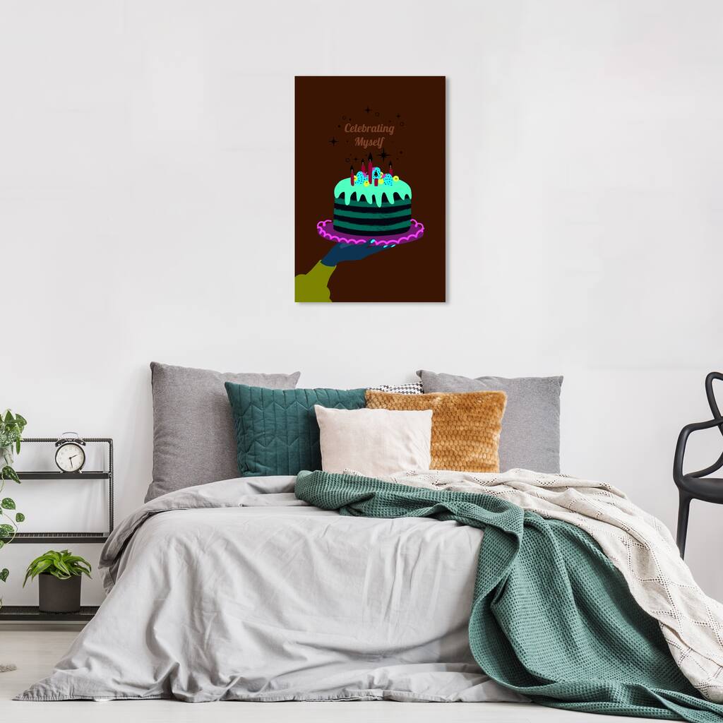 Wynwood Studio Canvas Food and Cuisine My Birthday Blue and Pastel Blue Modern & Contemporary Wall Art Canvas Print