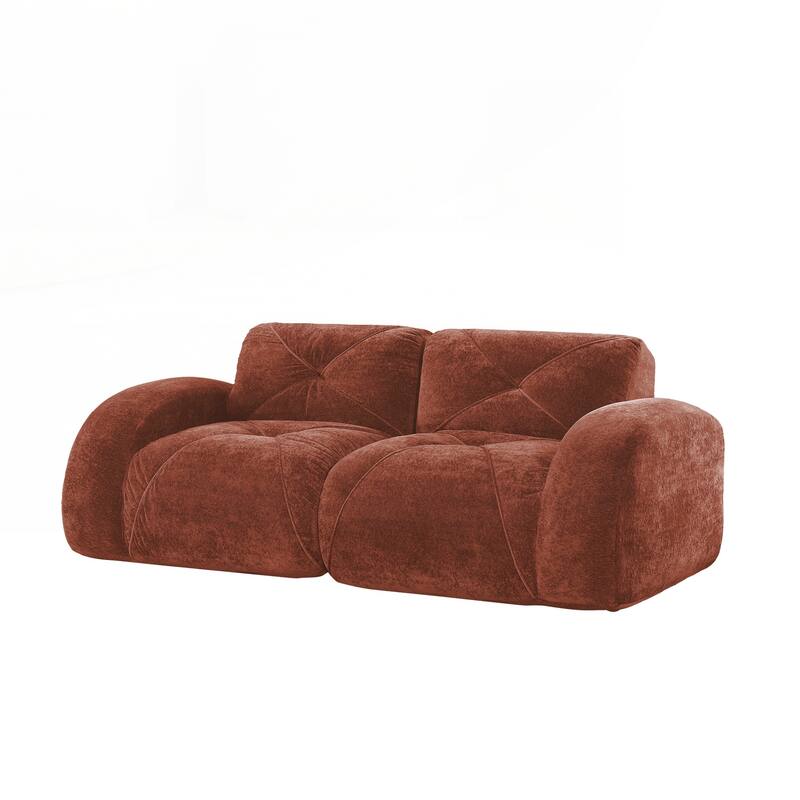 Sofa Couches With boneless Sofa,Soft Velvet Fabric,Bottom Anti-Slip Design