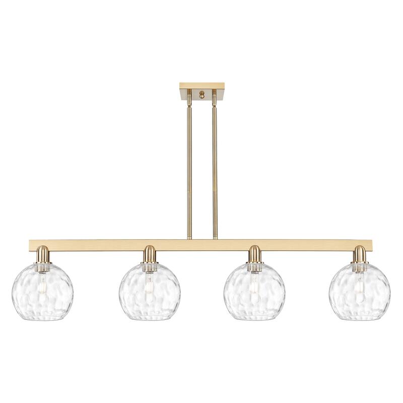 Innovations Lighting Endless Possibilities Arcadia - Athens Water Glass - 4 Light 51" Stem Hung Island Light