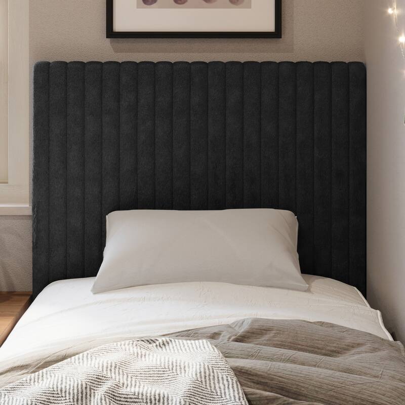 Rainha® - USA Made Plush Foam Dorm Headboard - Black