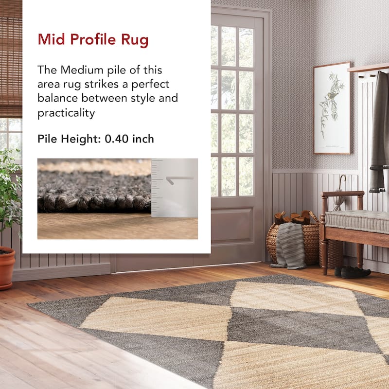 Nuloom Pandora Diamond Jute Area Rug