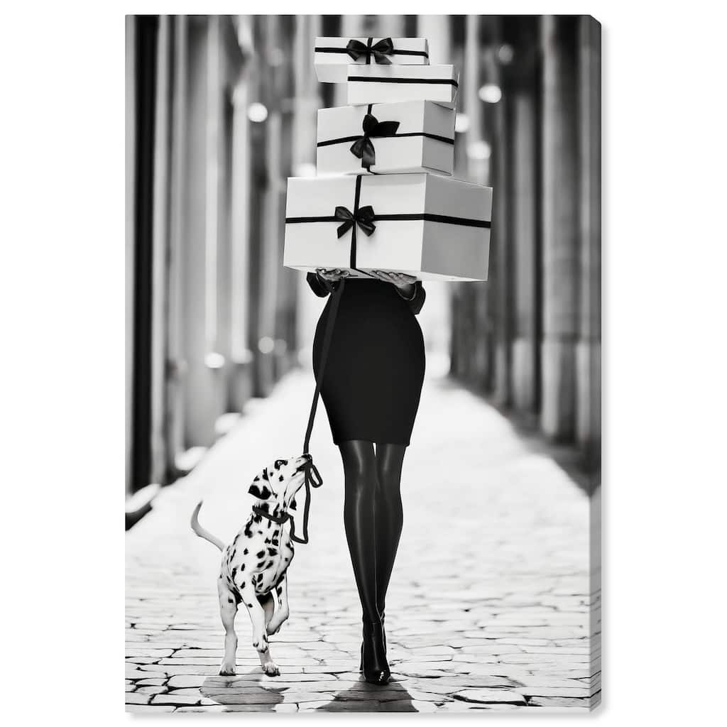 City Dalmatian Canvas by Art Remedy, Gallery Wrapped
