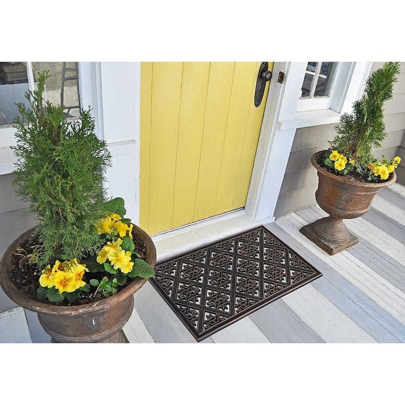A1HC Welcome Rubber Pin Mat Beautifully Hand Finished Doormat