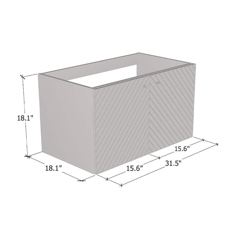Avela 2D 80 Floating Bathroom Vanity (32" Width)
