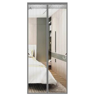 Shatex 35 in. x 83 in. Gray Plastic Magnetic Screen Door