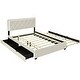 preview thumbnail 3 of 50, Button-Tufted Wingback Bed Velvet Frame Storage Platform Bed with 2 Drawers, Trundle Bed and Smart LED Light Bed Frame