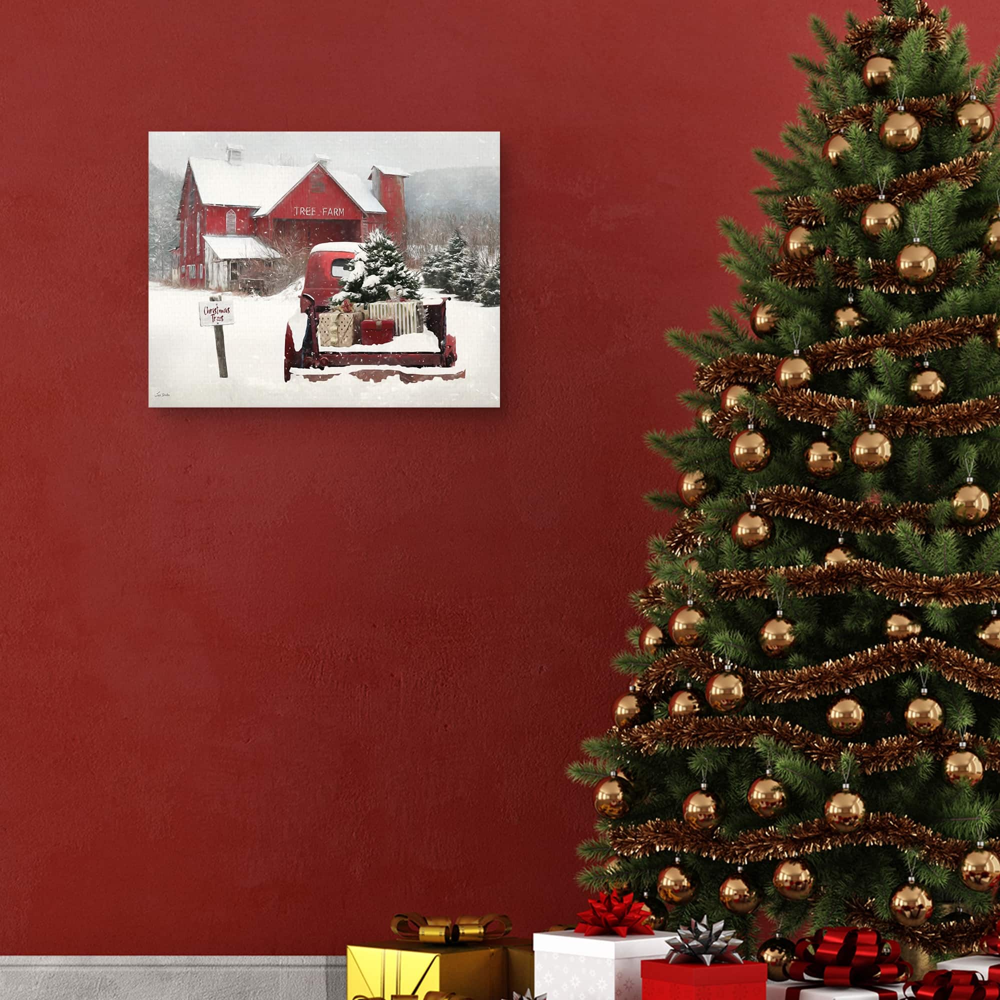 Tree Farm Christmas by Lori Deiter Canvas Art Print - Bed Bath & Beyond