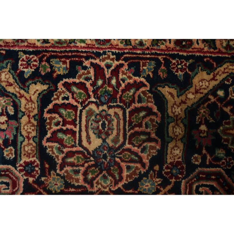 Hand Knotted Oriental 100% Wool Carpet Traditional Floral Red Isfahan Area Rug - 14' 9'' X 10' 5''