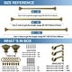 preview thumbnail 8 of 34, Modern Square Urn Adjustable Drapery Curtain Rod with Clip Rings